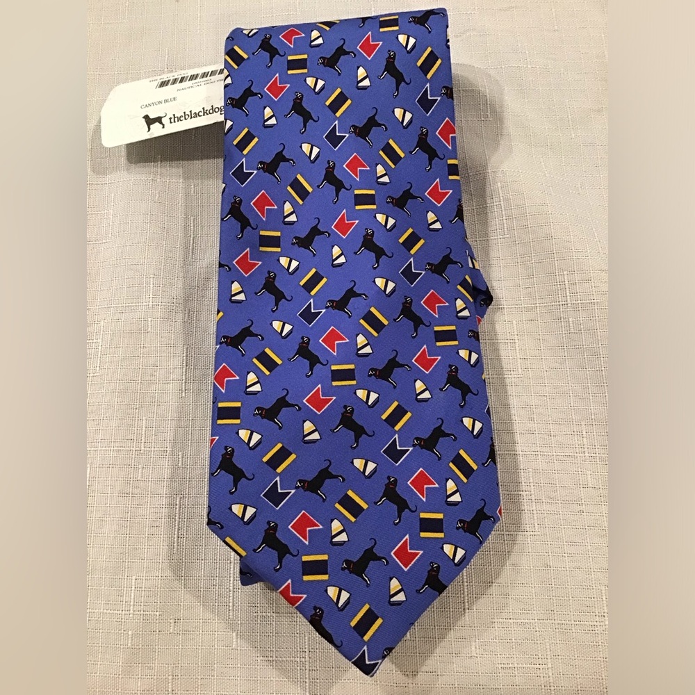 The Black Dog Nantucket Nautical Dog Tie NEW
